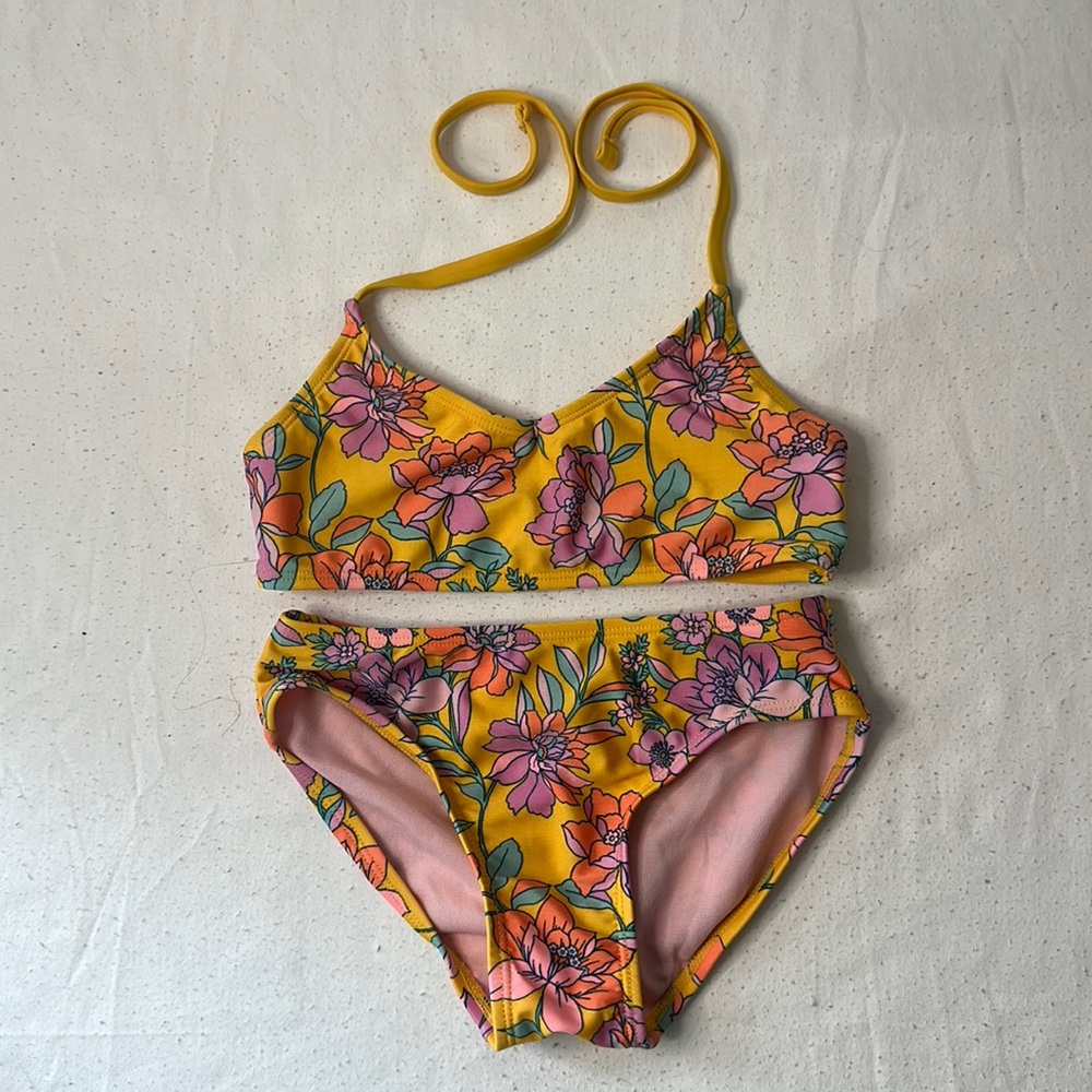 Two-piece girls, bathing suit, size small